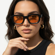 GENTI GLOSSY BLACK / ORANGE SLICE